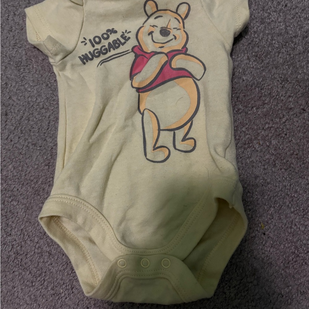 Disney Winnie the Pooh Cream and Red Bodysuit